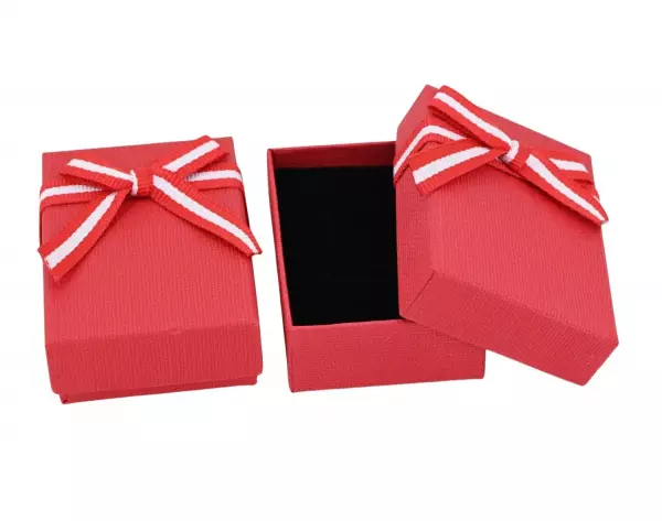 Lot de 12 Boîtes Cadeau Universelles Rouges avec Ruban et Noeud - 8 x 5 cm