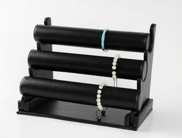 Support Bracelets Triple Niveaux - Similicuir - 2 Couleurs