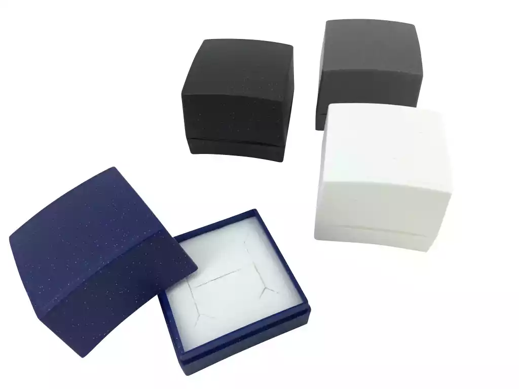 10 Boîtes Plastique Cadeau pour Bague - 4 x 4 x 3,3 cm - 4 Couleurs 