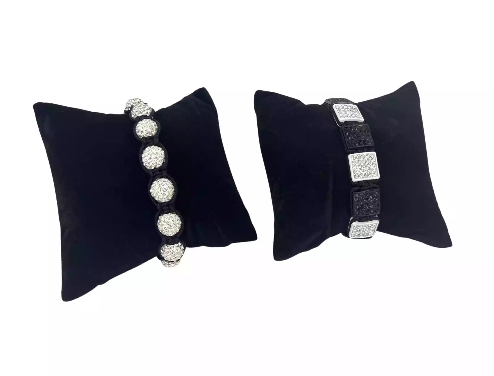 Coussin en Velours Noir pour Bracelet Montre - 10 x 10 cm 